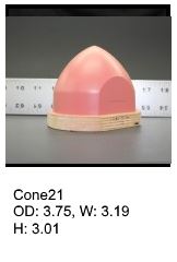 Cone shaped silicone print pad from AccuPad Inc.