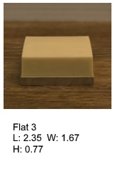 Flat3, Square or rectangular flat silicone print pad
