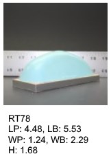 RT 78, roof top shaped silicone print pad from AccuPad Inc.